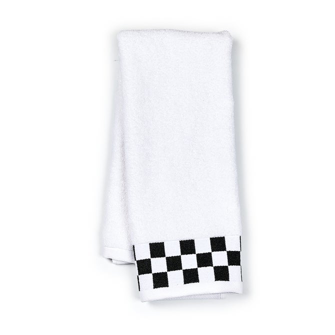 Hand Towel with Black Check Border - {current_domain}