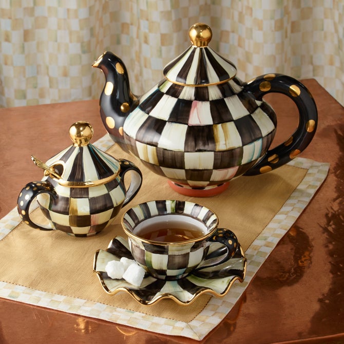 Check Ceramic Teapot - {current_domain}