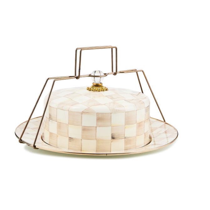 Mocha Check Cake Carrier - {current_domain}
