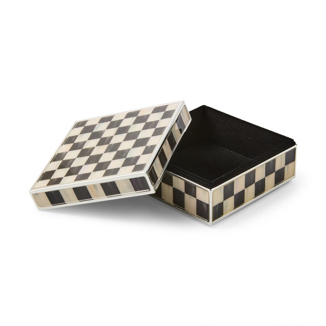 Courtly Check Silver Plated Trinket Box - {current_domain}