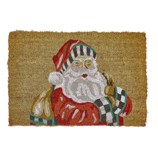 Santa with Presents Entrance Mat - {current_domain}