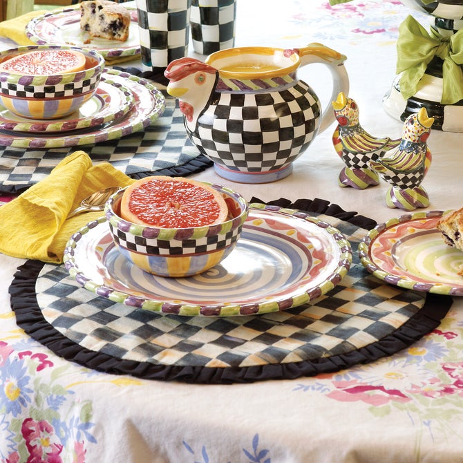 Courtly Check Round Placemat - {current_domain}