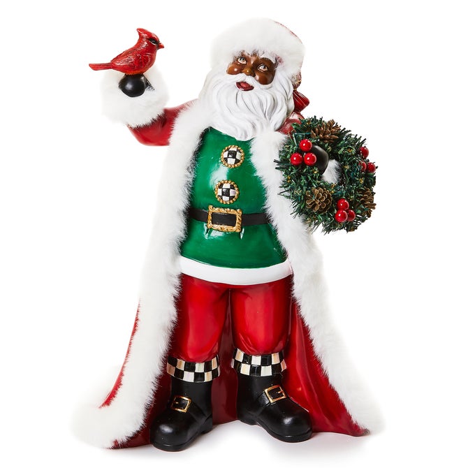 Cozy Christmas Black Santa with Cardinal - {current_domain}
