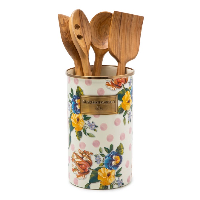 Wildflowers Pink Utensil Holder - {current_domain}