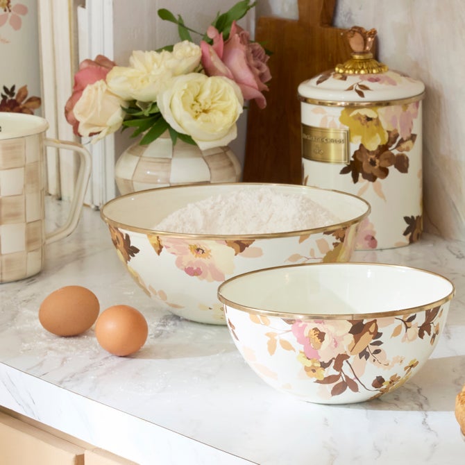 Wild Rose White Medium Everyday Bowl - {current_domain}