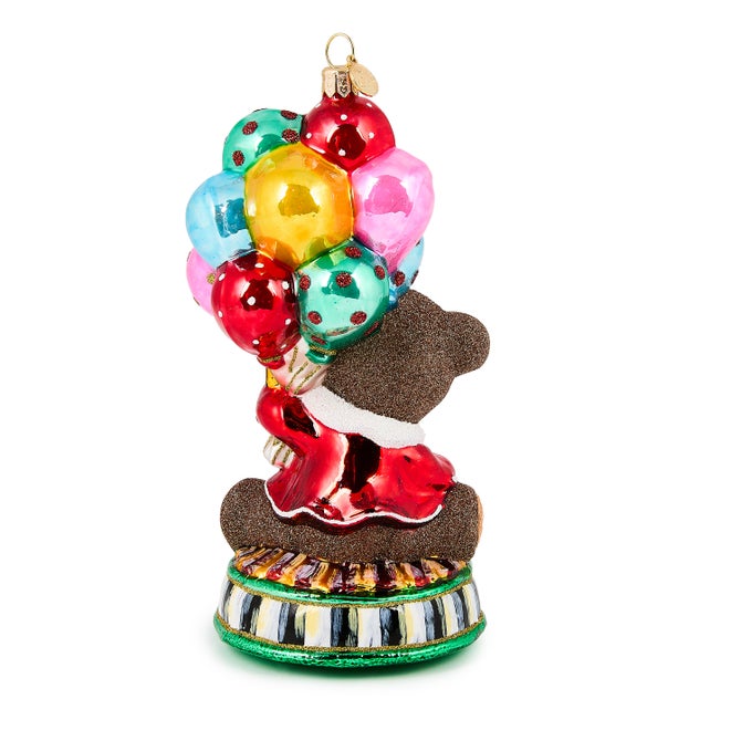 Baby's 1st Balloon Bear Glass Ornament - {current_domain}