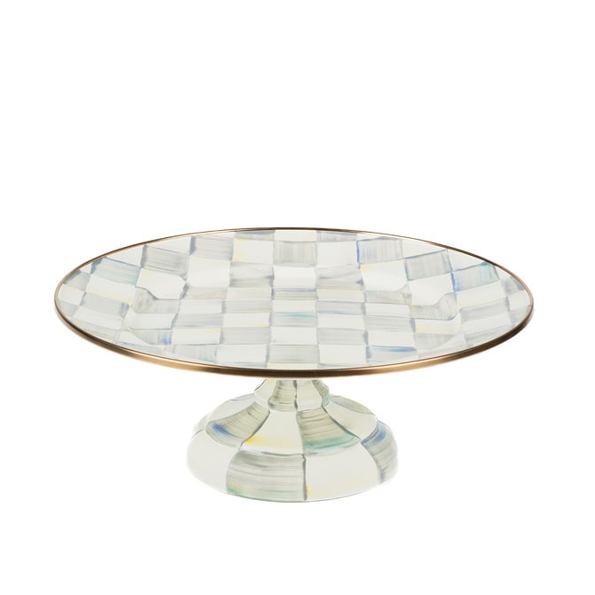 Sterling Check Small Pedestal Platter - {current_domain}