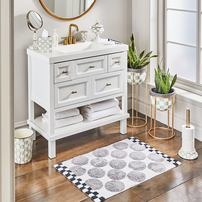 Sterling Check Waste Bin - {current_domain}