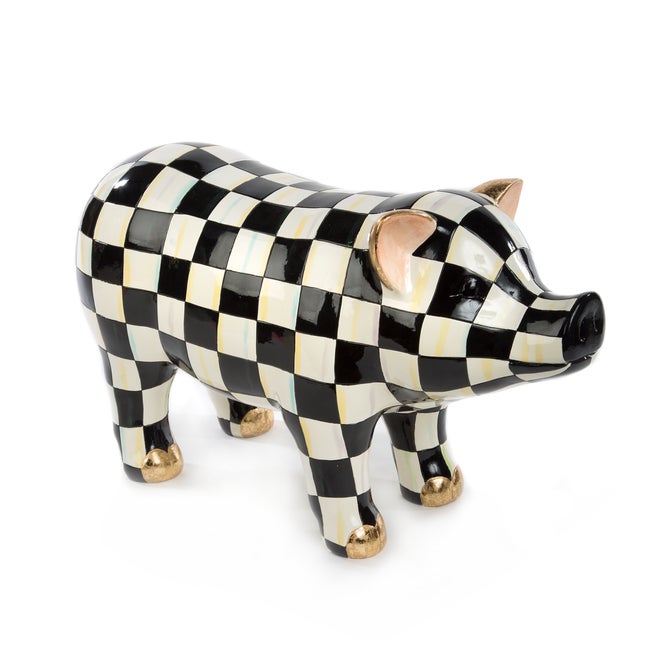Courtly Check Pig Figurine - {current_domain}
