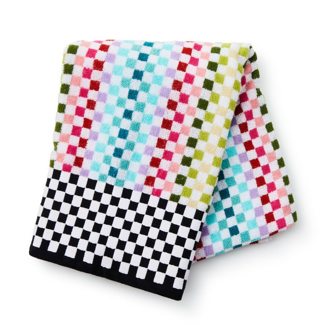 Rainbow Micro Check Bath Towel - {current_domain}