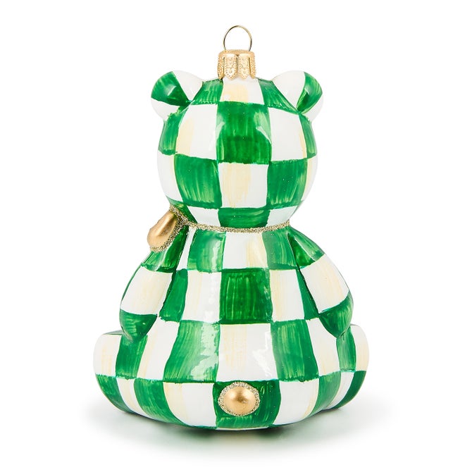 2025 Emerald Bear Glass Ornament - {current_domain}