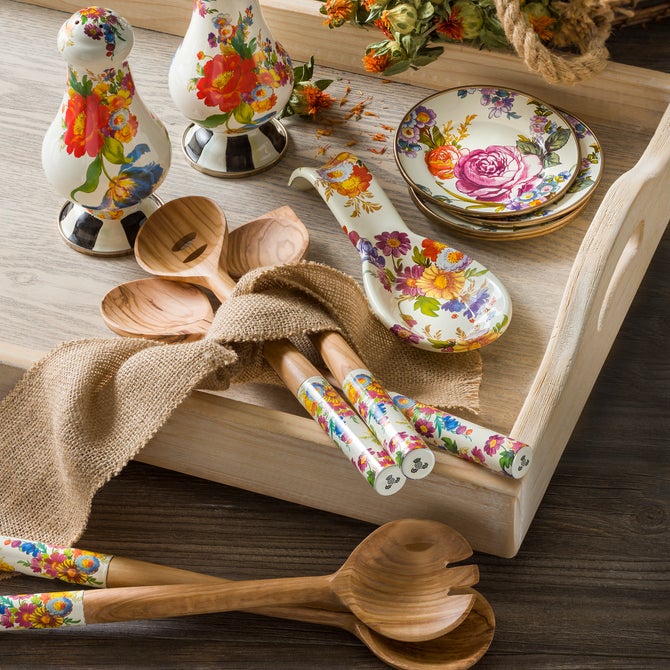 White Flower Market Appetizer Plates, Set of 4 - {current_domain}