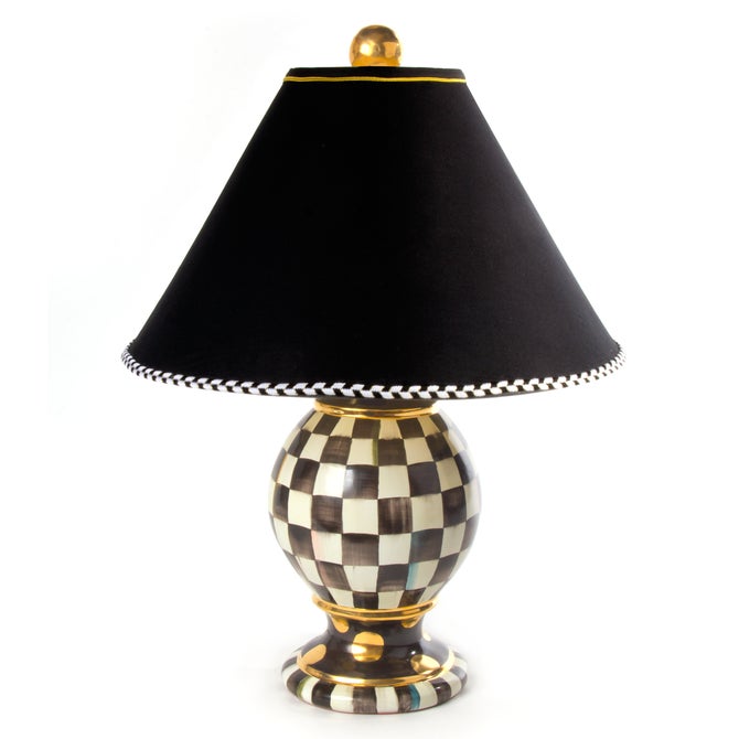 Courtly Check Ceramic Globe Lamp - {current_domain}