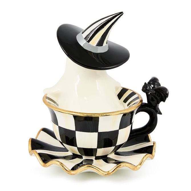 Courtly Check Teacup Ghost Decor - {current_domain}