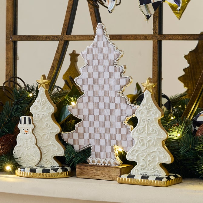 Mocha Check Forest Trees, Set of 2 - {current_domain}