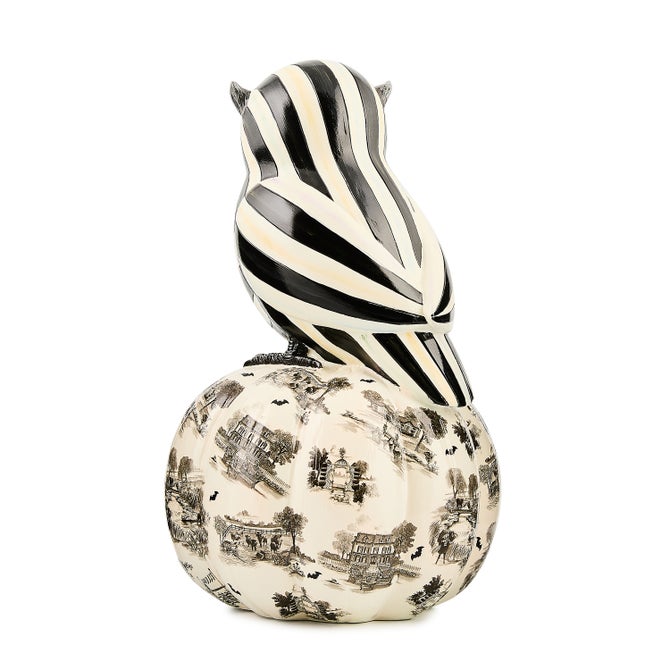 Courtly Owl on Toile Pumpkin - {current_domain}