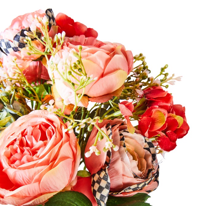 Peach Ranunculus & Rose Bouquet - {current_domain}