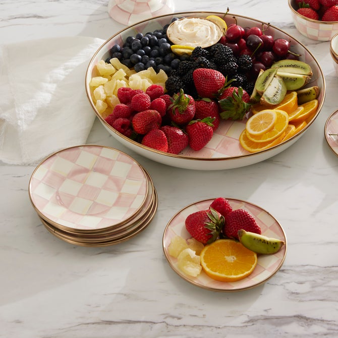 Rosy Check Appetizer Plates, Set of 4 - {current_domain}