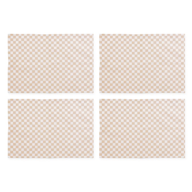 Flax Check Placemat, Set of 4 - {current_domain}