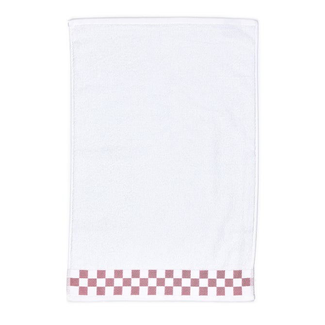 Hand Towel with Rose Check Border - {current_domain}