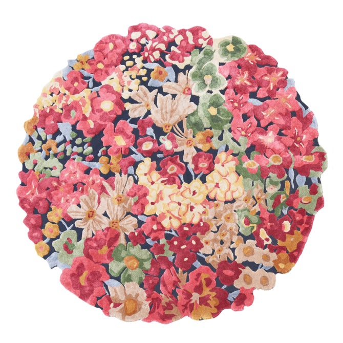 Laura's Flowers 6' Round Rug - {current_domain}
