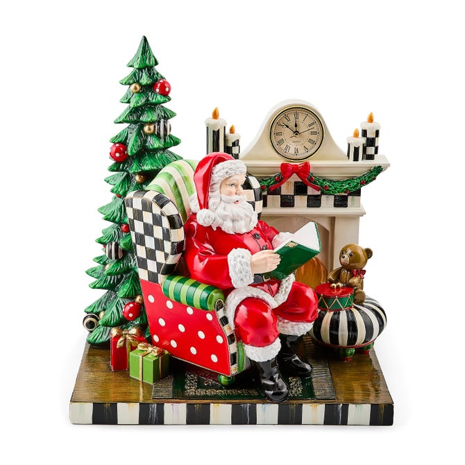 Check It Out Santa by Fireplace Illuminated Figurine - {current_domain}
