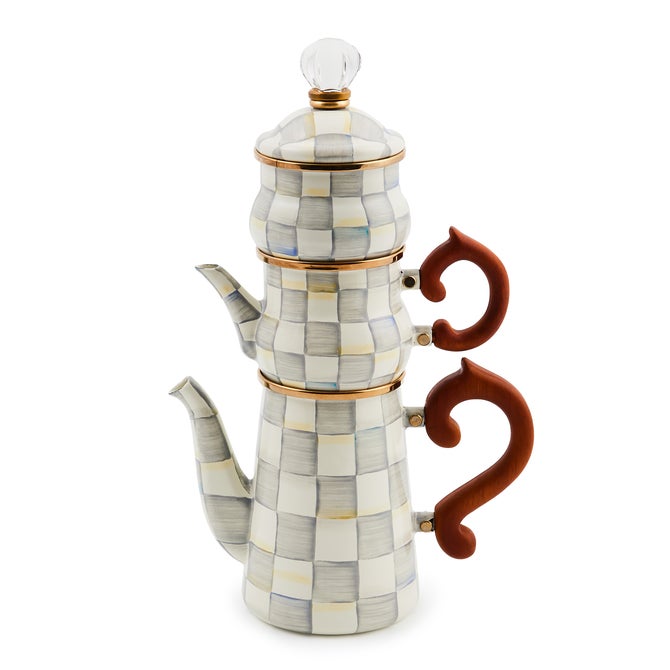 Sterling Check Stackable Coffee Set - {current_domain}