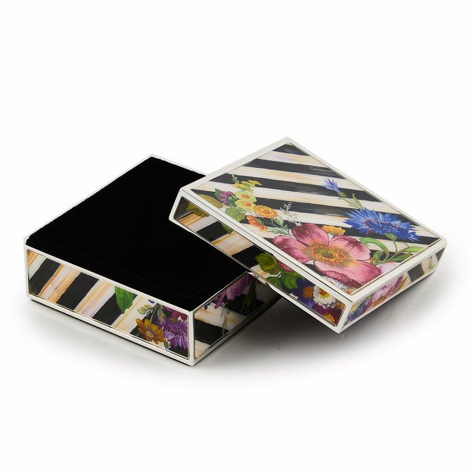 Flower Market Silver Plated Trinket Box - {current_domain}