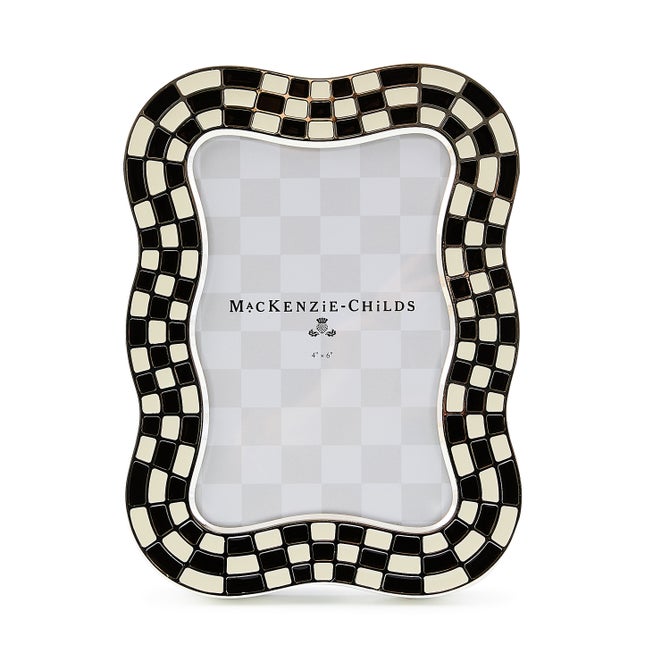 Wavy Check Silver Plated Frame - {current_domain}