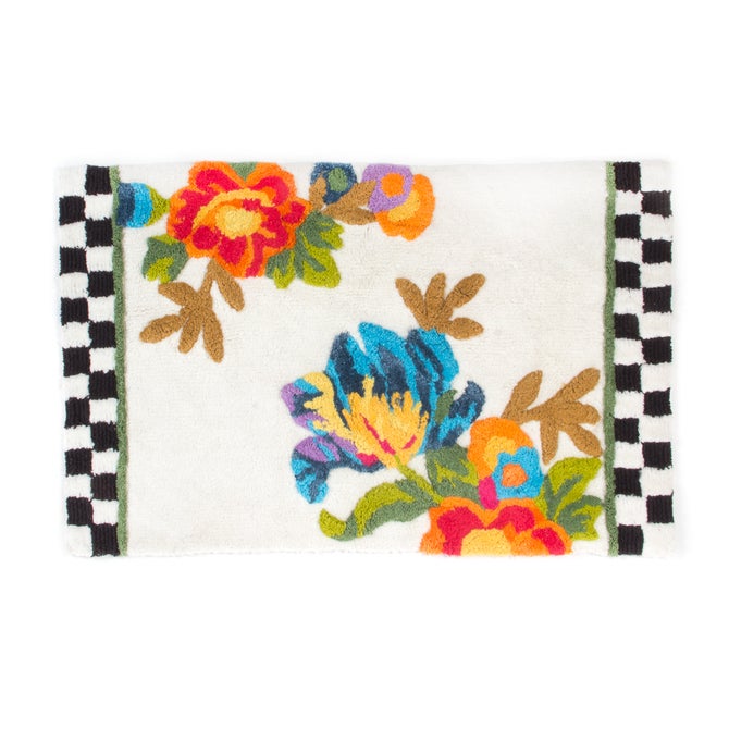 White Flower Market Standard Bath Rug - {current_domain}