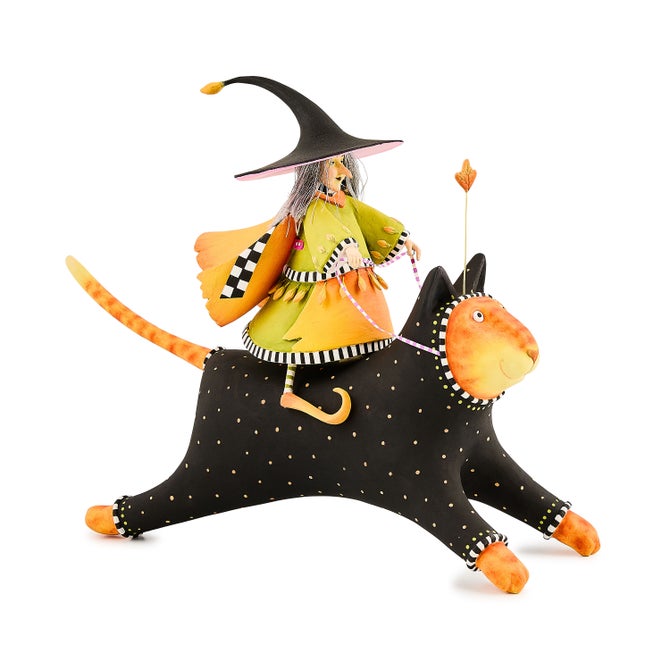 Patience Brewster Witch on Cat Figure - {current_domain}