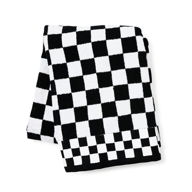 Black Check Bath Towel - {current_domain}