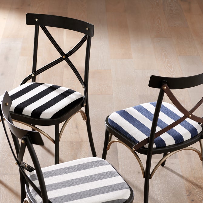 Flatiron Black Stripe Dining Chair - {current_domain}