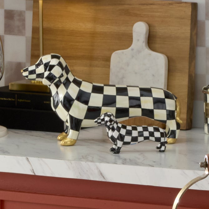 Courtly Check Dachshund Figurine - {current_domain}