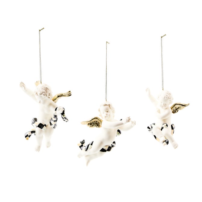 Courtly Noel Cherub Ornaments, Set of 3 - {current_domain}