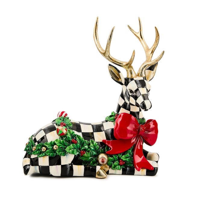 Holly Check Resting Deer - {current_domain}