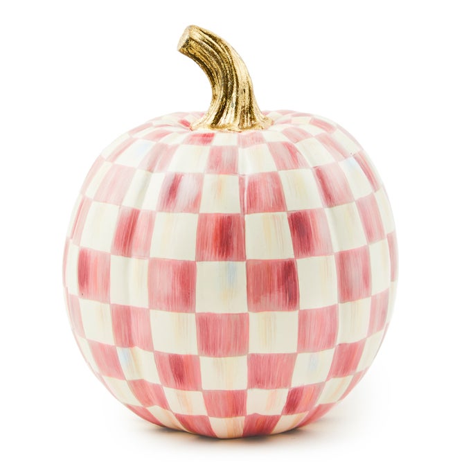 Bubblegum Pink Check Small Pumpkin - {current_domain}