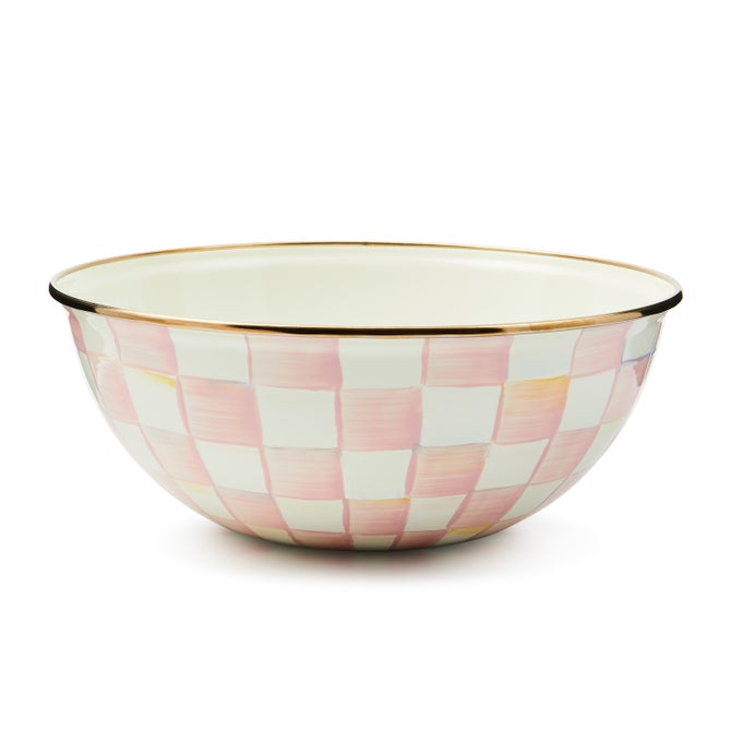 Rosy Check Enamel Everyday Bowl - {current_domain}
