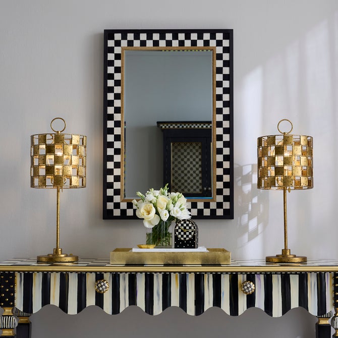 Hopscotch Check Large Rectangle Wall Mirror - {current_domain}