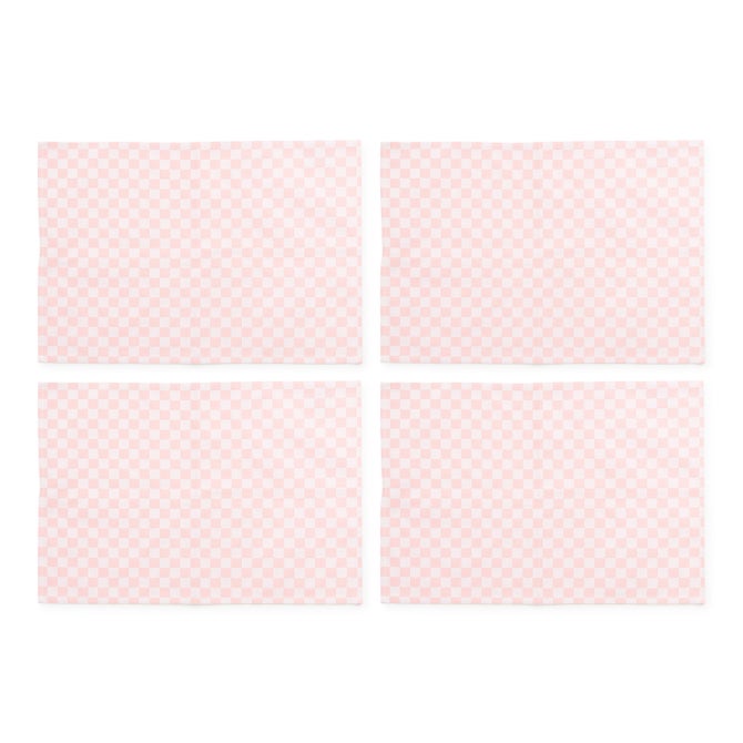 Pink Check Placemat, Set of 4 - {current_domain}