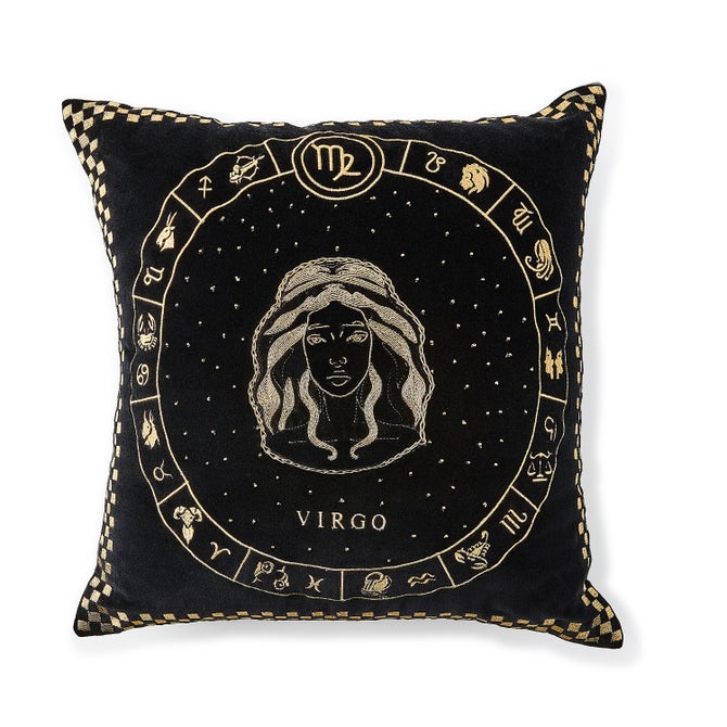 Virgo Zodiac Throw Pillow - {current_domain}