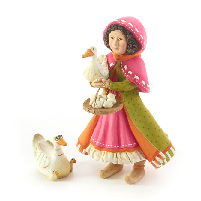 Patience Brewster Nativity Girl with Duck Figures - {current_domain}