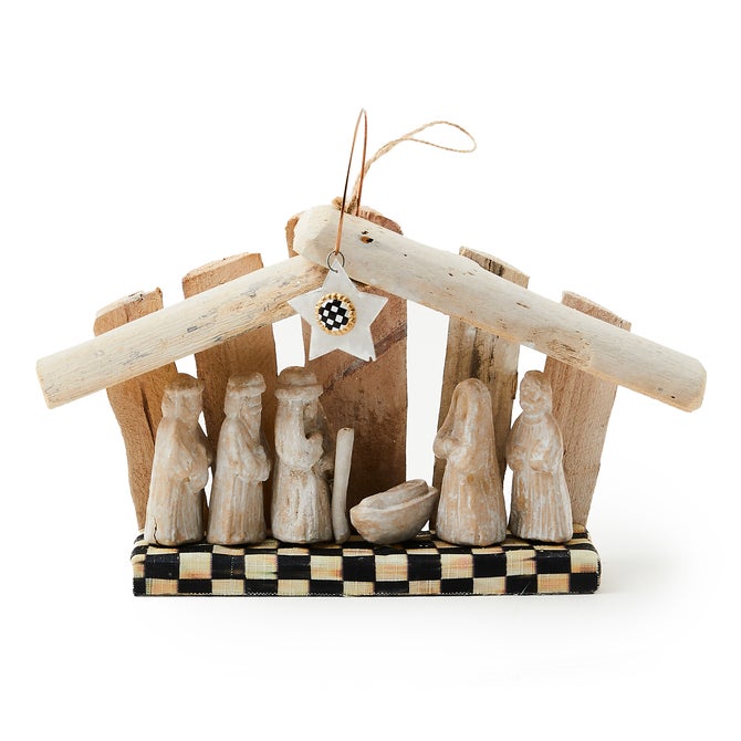 Farmhouse Holiday Wood Nativity Set - {current_domain}