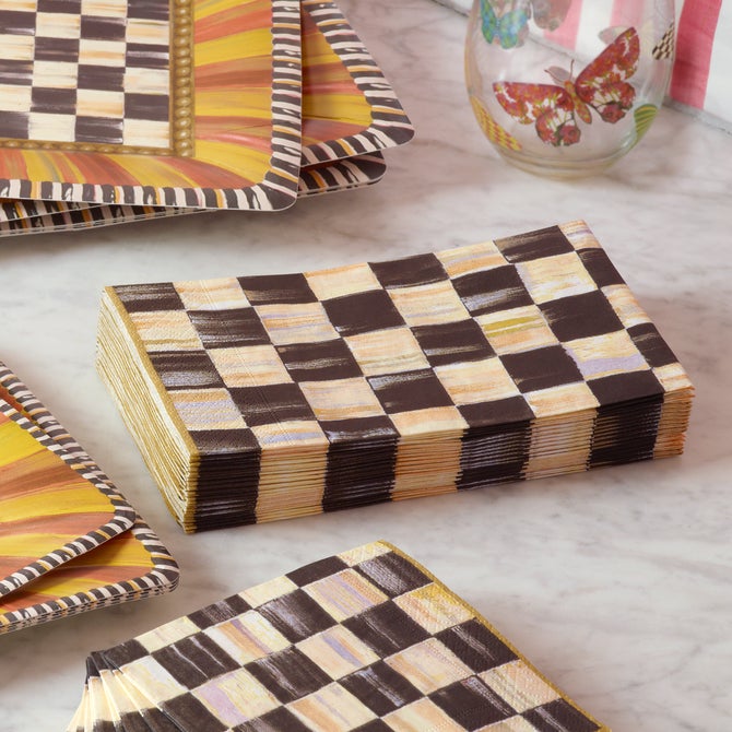 Courtly Check Guest Paper Napkins - {current_domain}