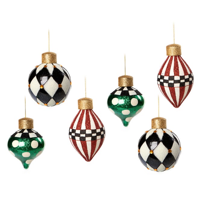 Jolly Assorted Glass Ornaments, Set of 6 - {current_domain}