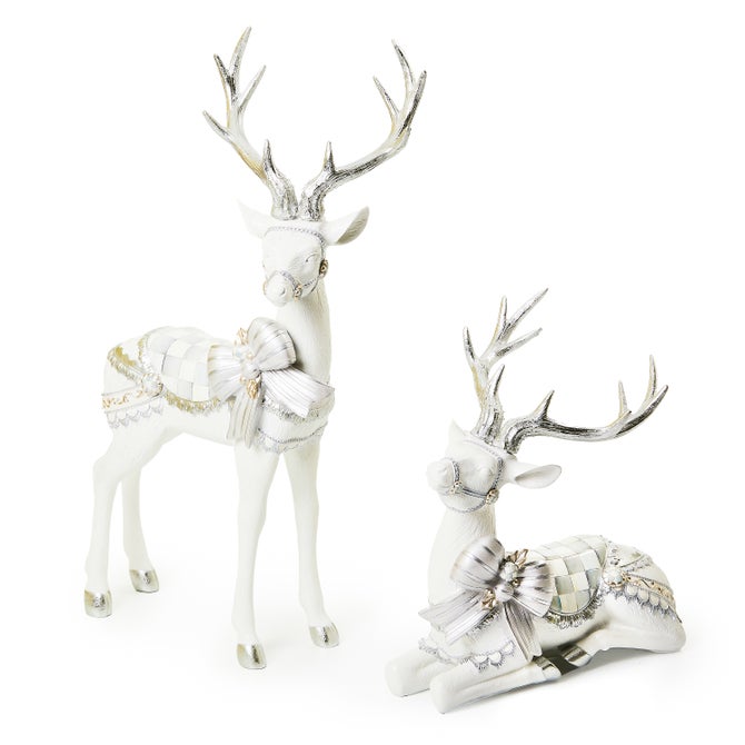 Crystal Palace White Deer Set of 2 - {current_domain}
