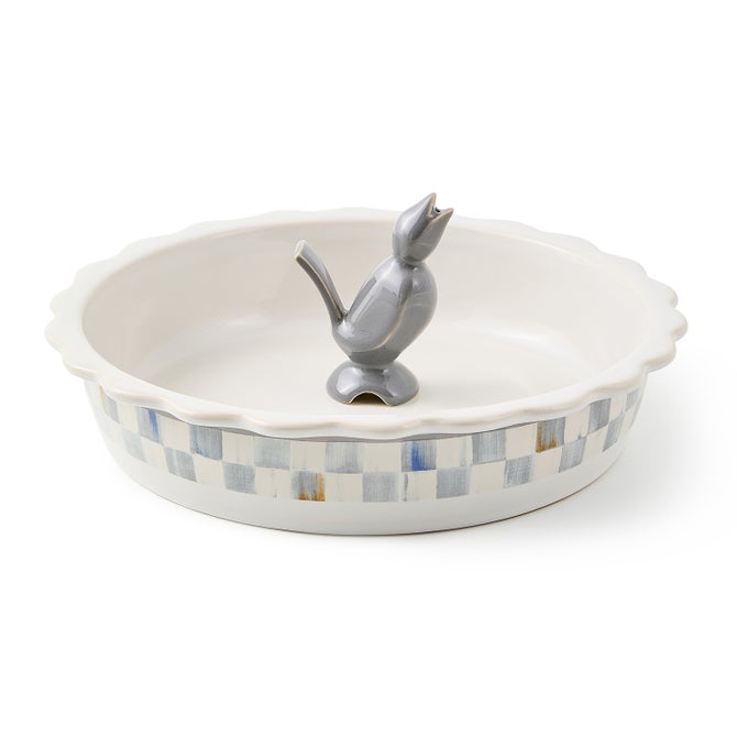 Sterling Check Everyday Pie Plate with Pie Bird - {current_domain}