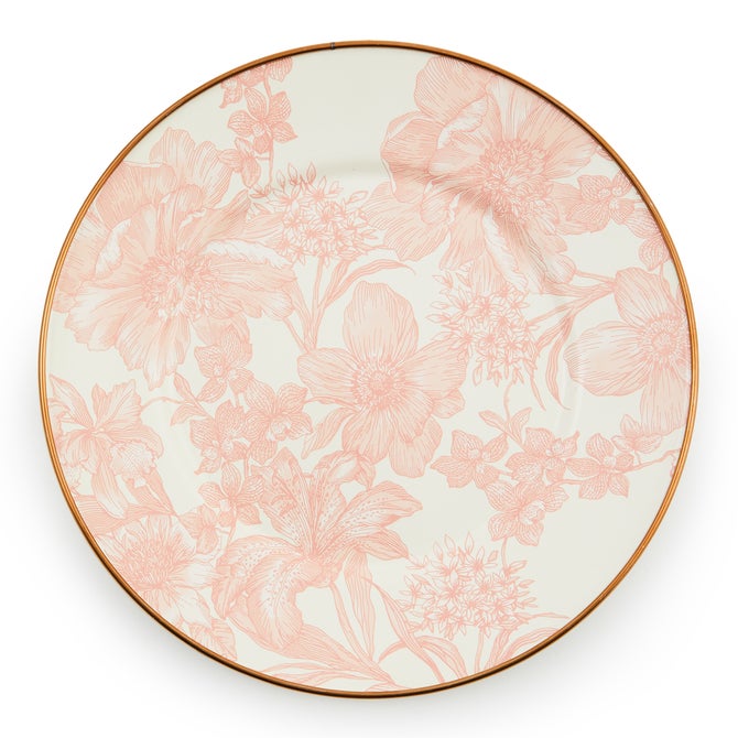 Rosy English Garden Enamel Salad/Dessert Plate - {current_domain}