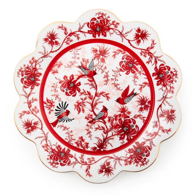 Cardinal Toile Dinner Plate - {current_domain}