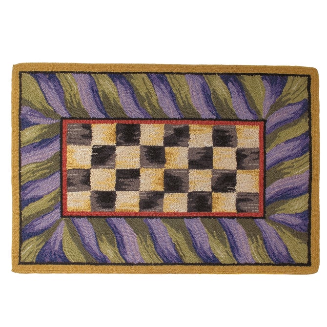 Courtly Check Purple & Green 2' x 3' Rug - {current_domain}